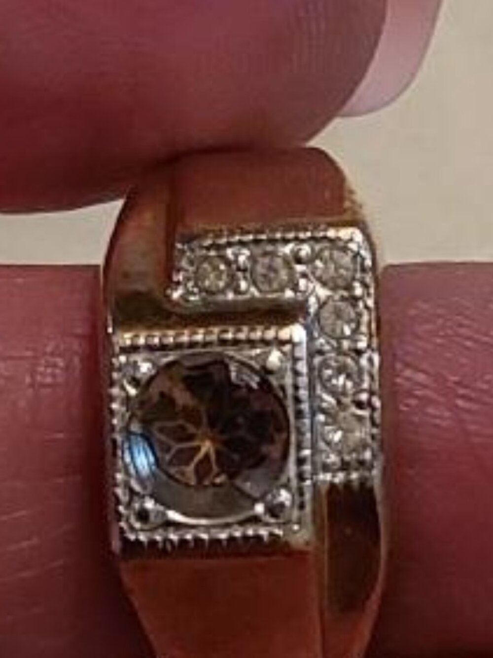 Vintage Men's 14K gf Diamond Ring Sz 9.5